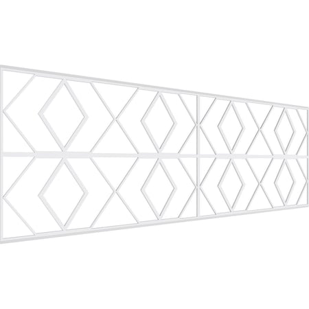 Ekena Millwork Set of Four Panels for 94 1/2"W x 32 1/4"H Hillrose Fretwork Wainscot Wall Paneling WPKP16X01X47HRE